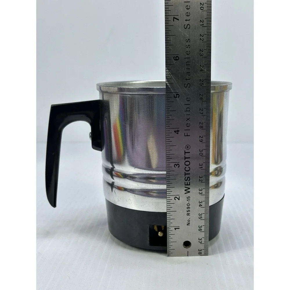 Vintage 4 Cup Electric Hot Pot Original Packaging Bright Polished‎ Aluminum AIM
